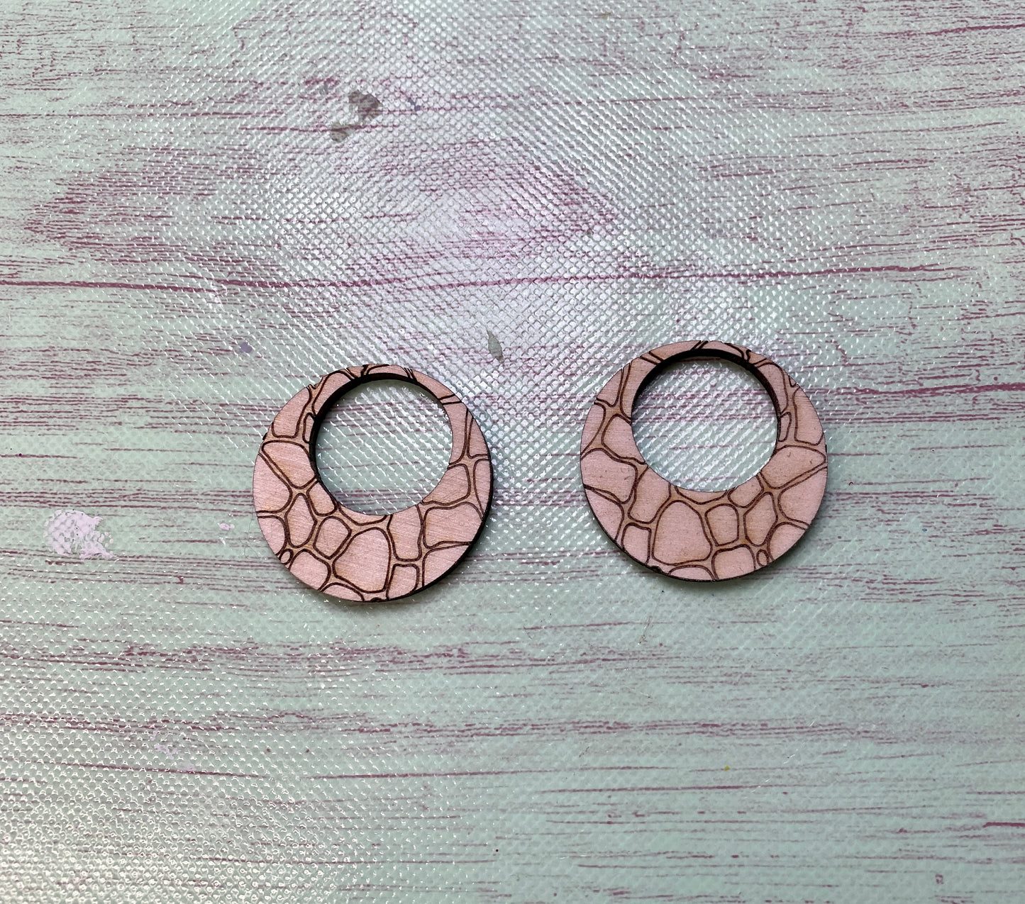 Animal Print Dangling Earrings Laser Cut Out Blank