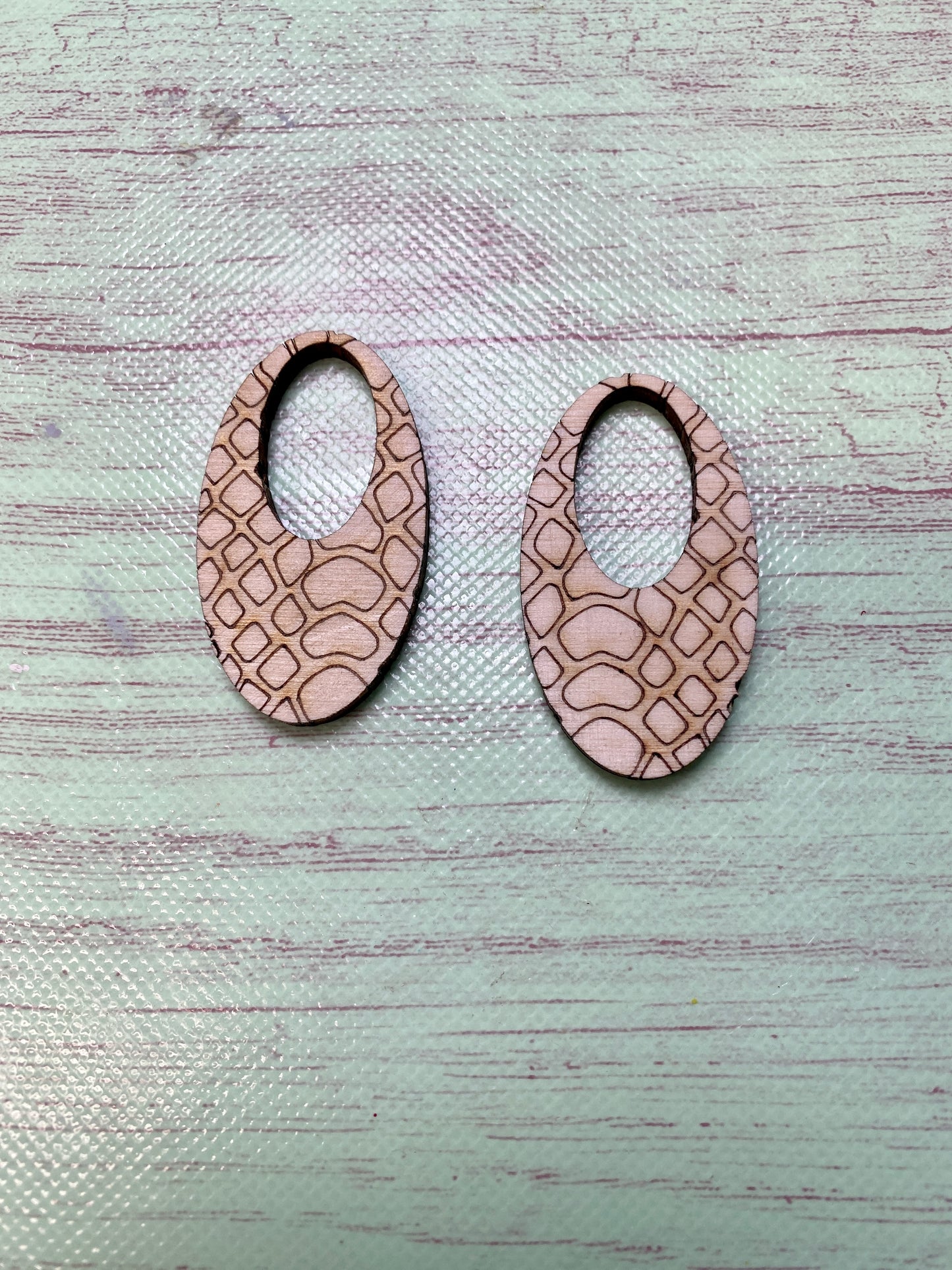 Animal Print Dangling Earrings Laser Cut Out Blank