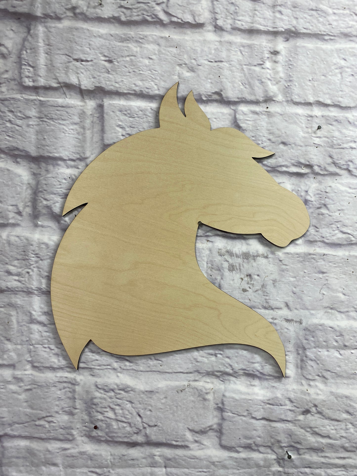Horse Head Silhouette Wooden Laser Cut Out Blank