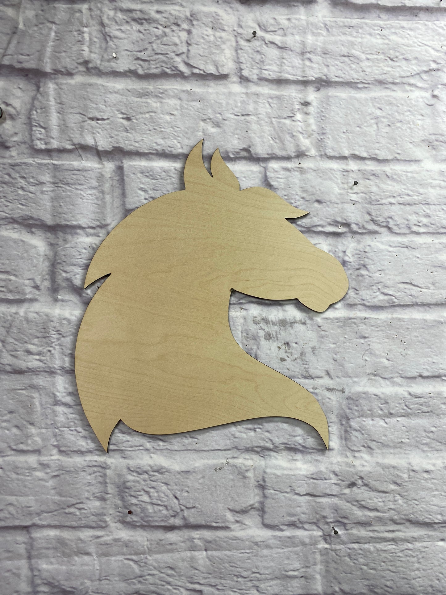 Horse Head Silhouette Wooden Laser Cut Out Blank