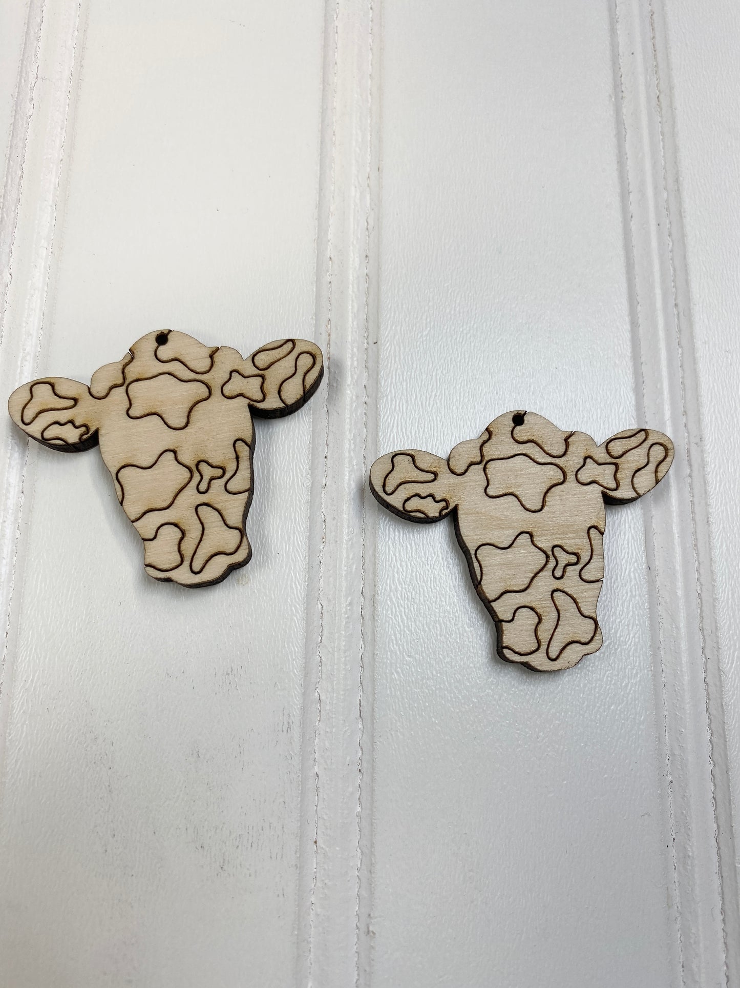 Cow Head Silhouette Earrings Laser Cut Out Blank