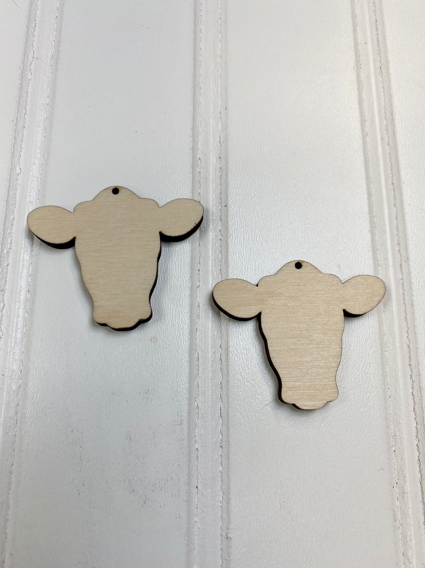 Cow Head Silhouette Earrings Laser Cut Out Blank