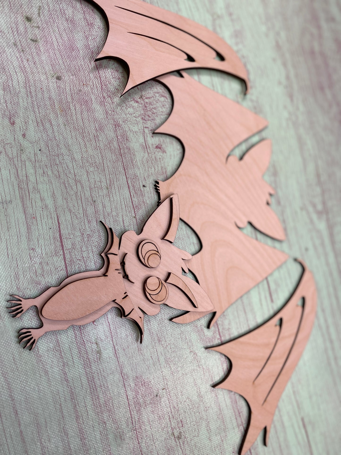 Hanging Bats Laser Cut Blank for DIY Project