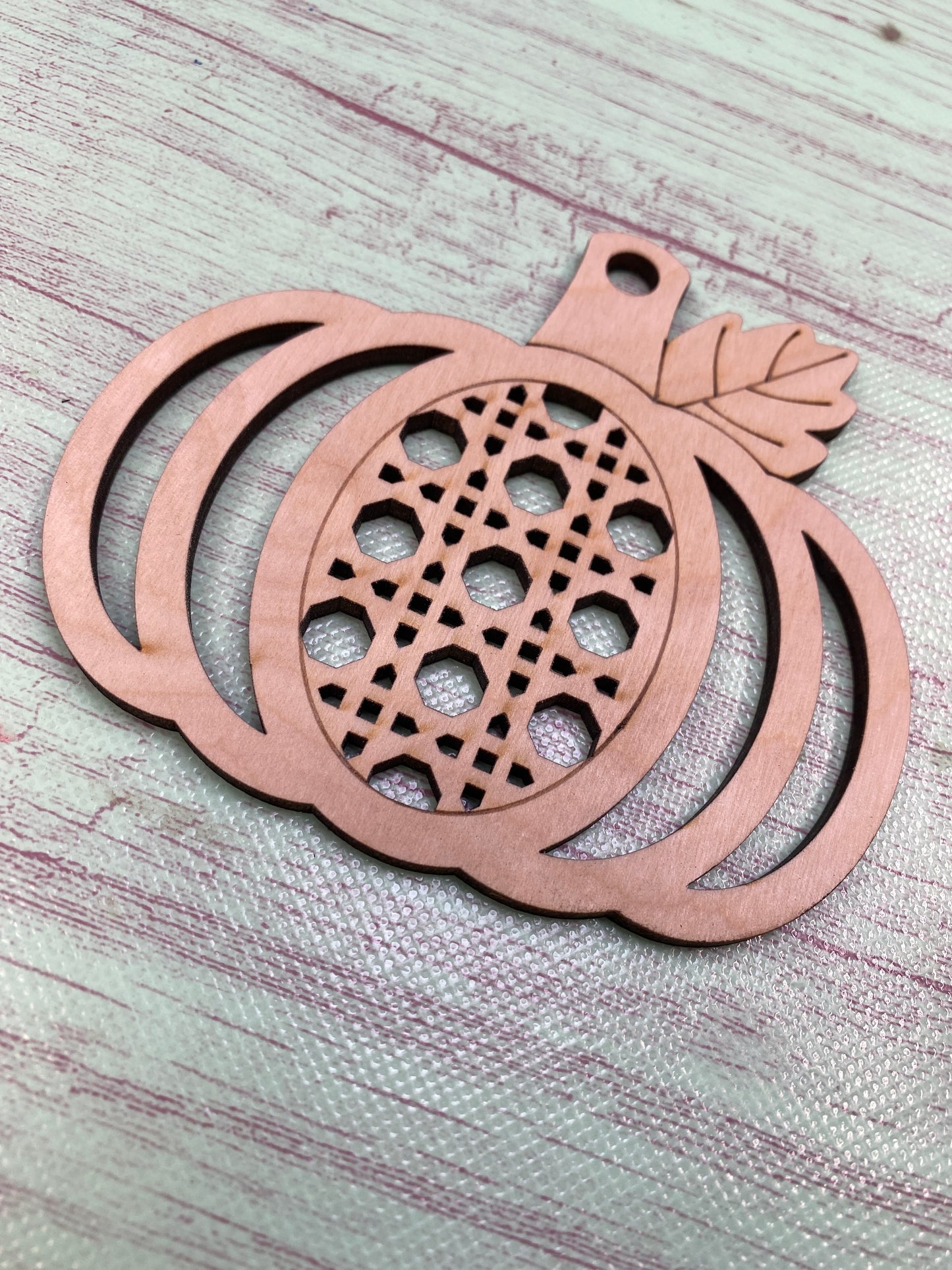 Rattan Pumpkin Beaded Garland Charm, Pumpkin Keychain, Charm Laser Cut Out Blank