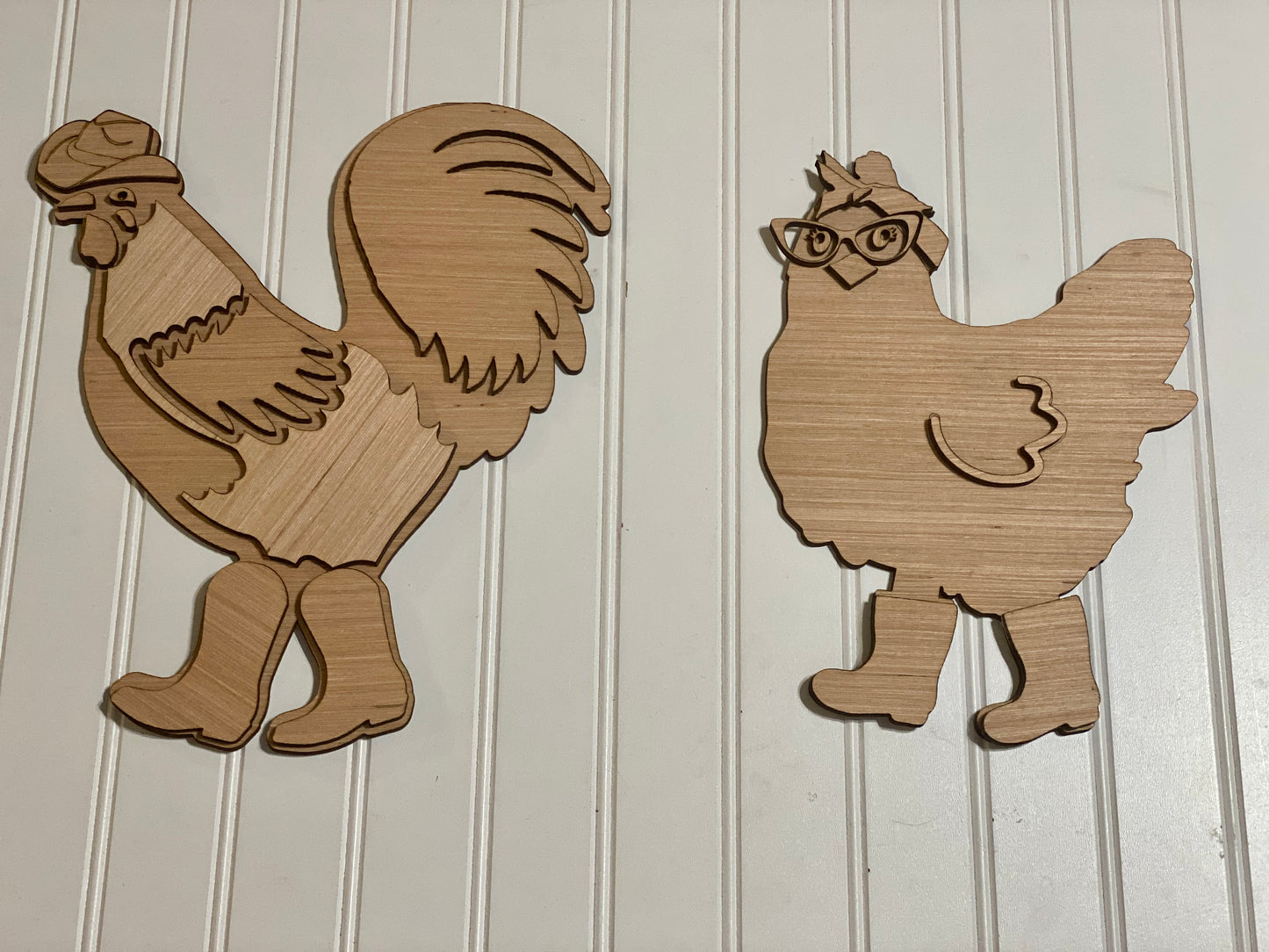Rooster Wooden Laser Cut Out Blank