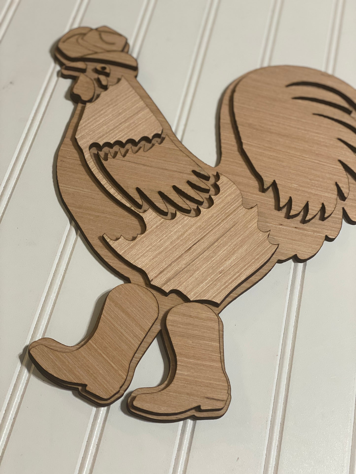 Rooster Wooden Laser Cut Out Blank