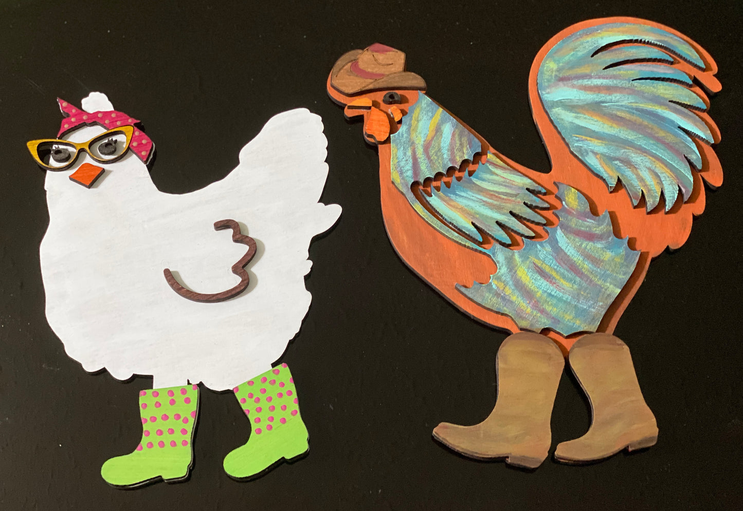 Rooster Wooden Laser Cut Out Blank