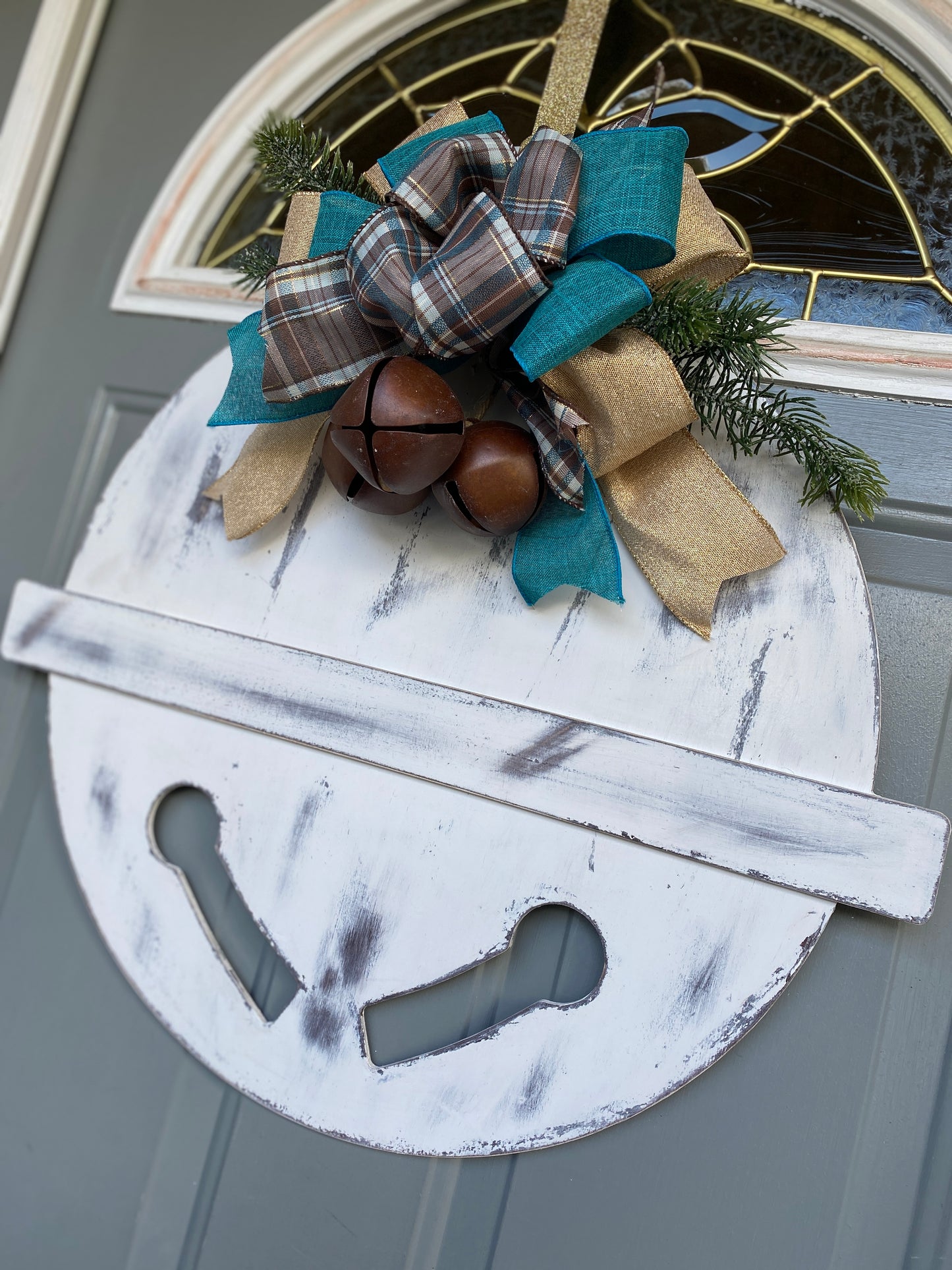 Jingle Bell Door Hanger Laser Cut Wooden Blank