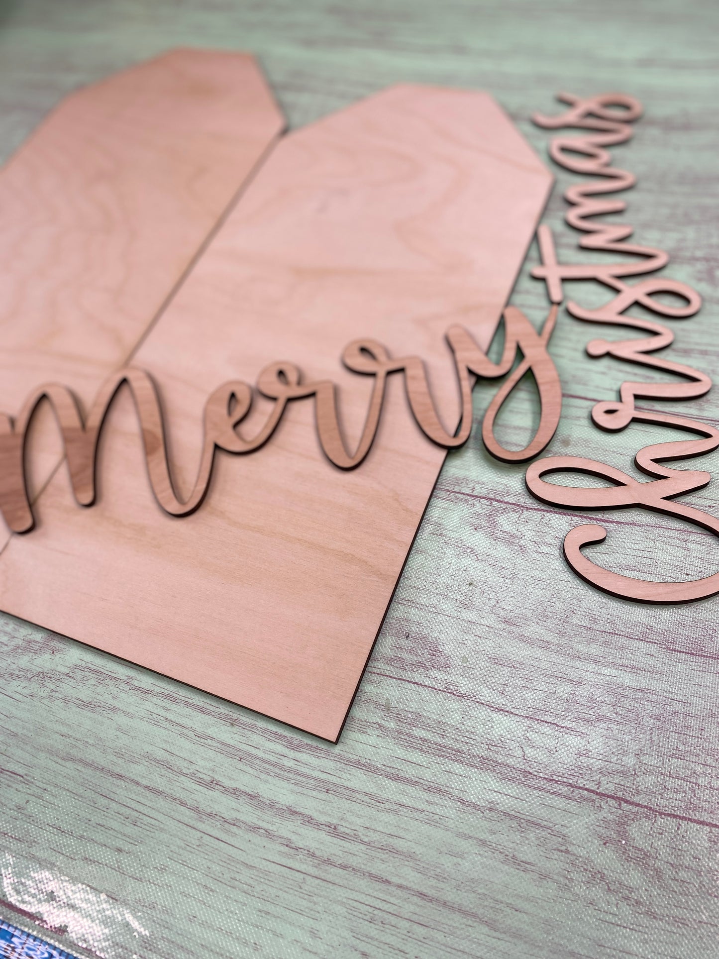 Merry Christmas Door Tags Door Hanger Laser Cut Blank for DIY Project