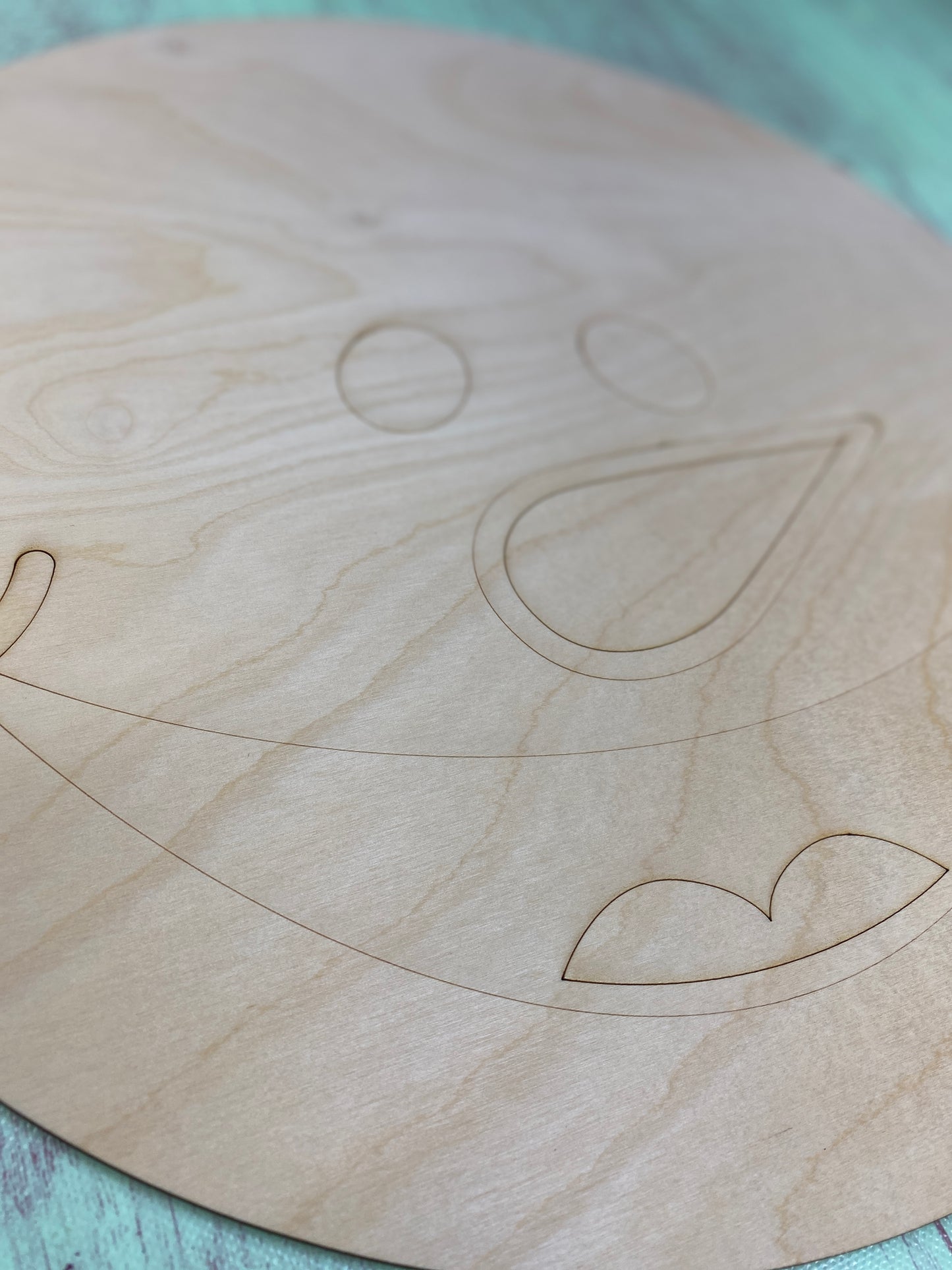 Snowman Face Door Hanger Laser Cut Blank for DIY Project