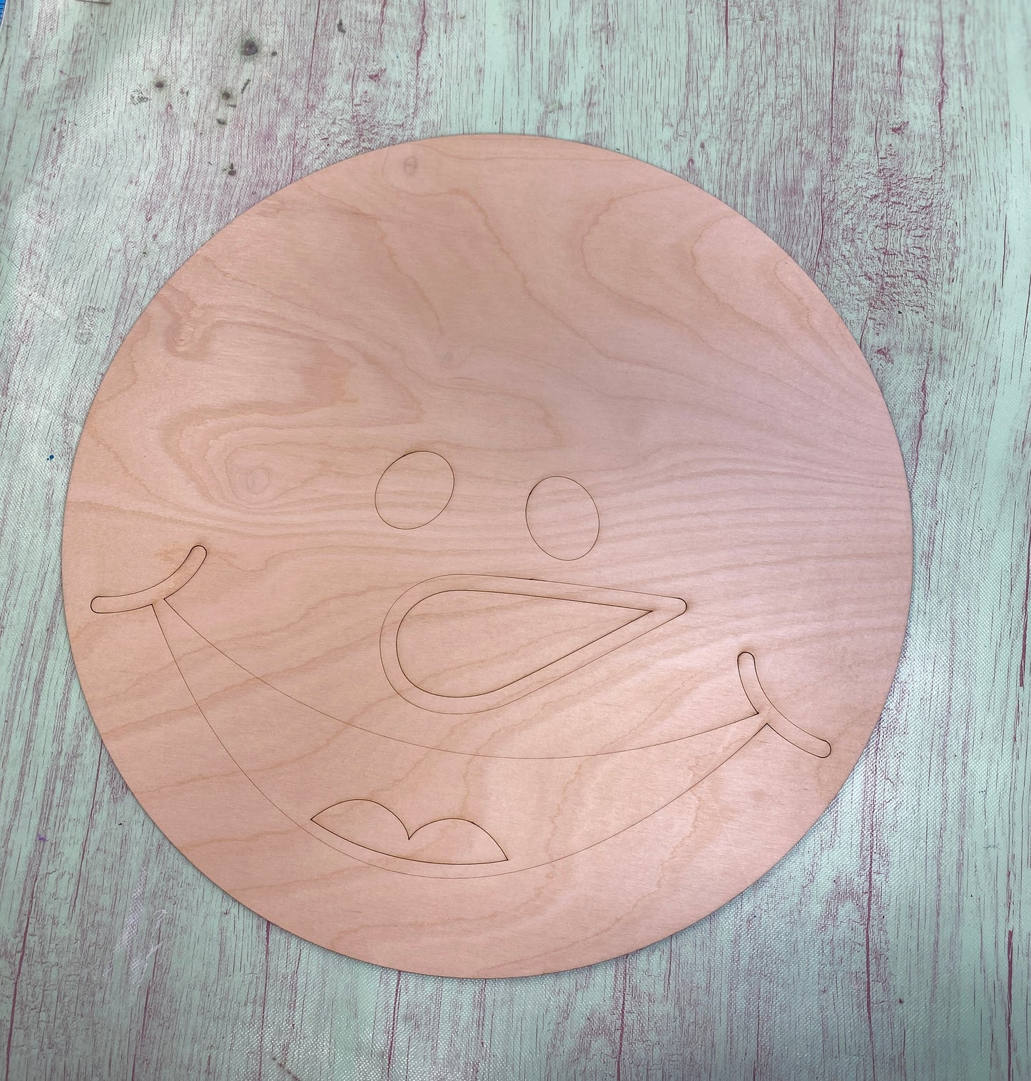 Snowman Face Door Hanger Laser Cut Blank for DIY Project