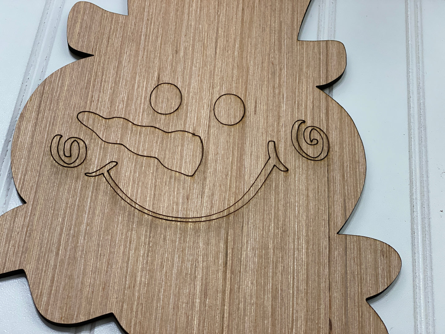 Snowman with Scarf Door Hanger Laser Cut Out Blank