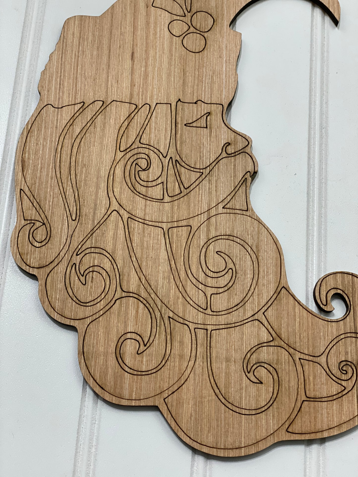 Crescent Santa Door Hanger Laser Cut Out Blank