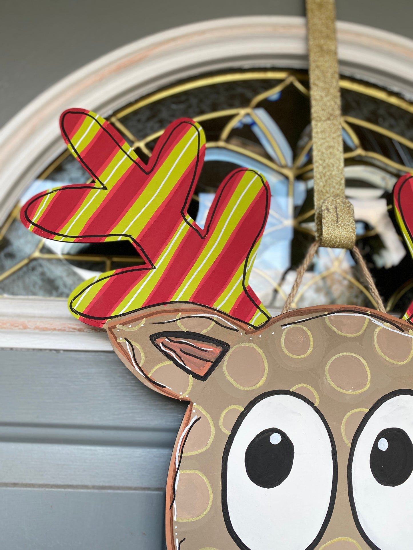 Reindeer Door Hanger Laser Cut Wooden Blank