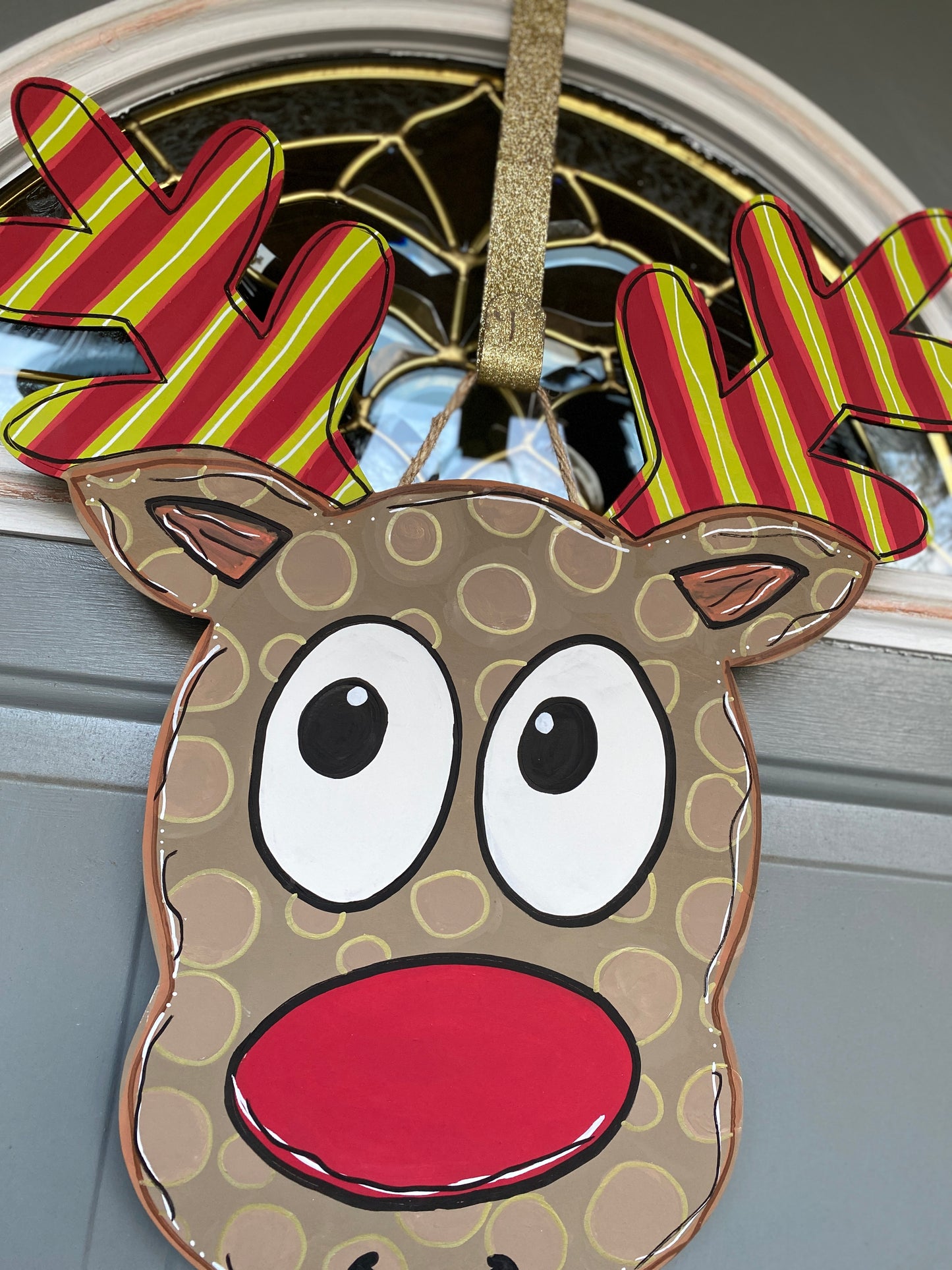 Reindeer Door Hanger Laser Cut Wooden Blank