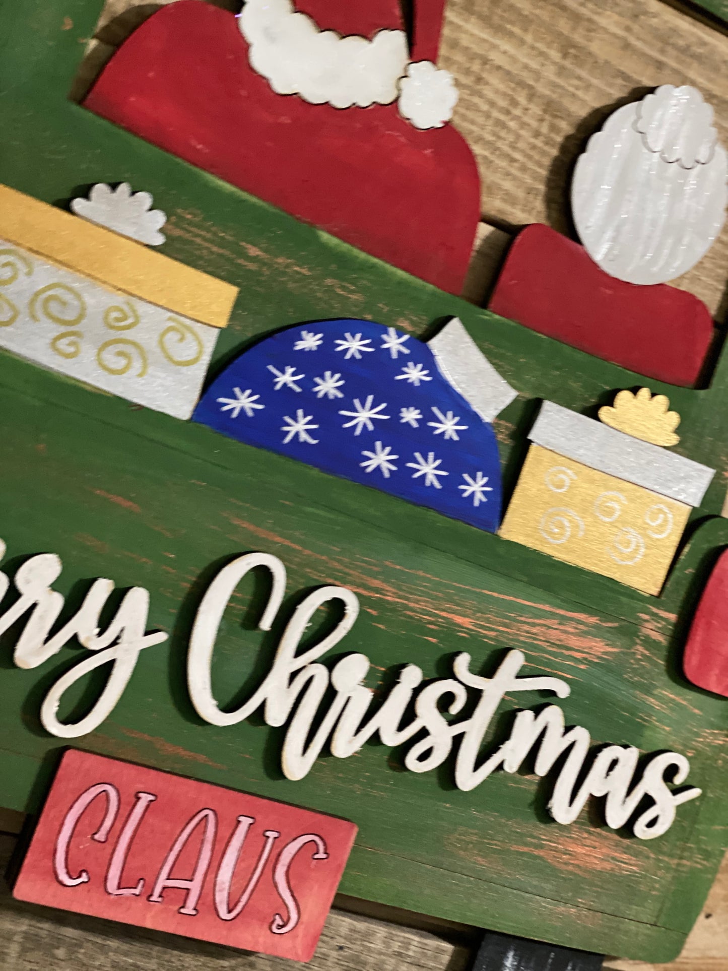 Mr and Mrs Claus Truck Door Hanger Laser Cut Out Blank