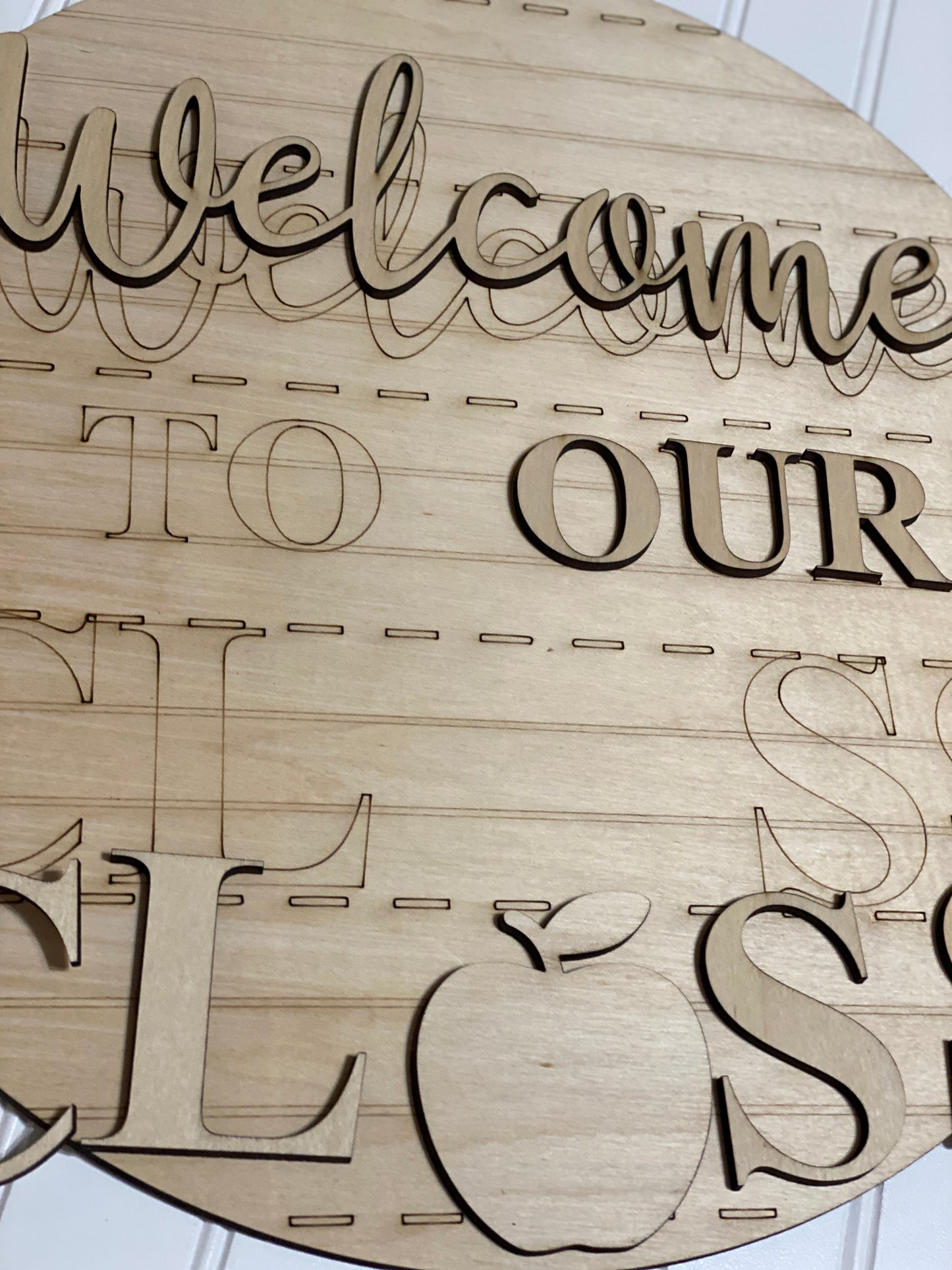 Welcome To Our Class Interchangeable Door Hanger Laser Cut Out Blank