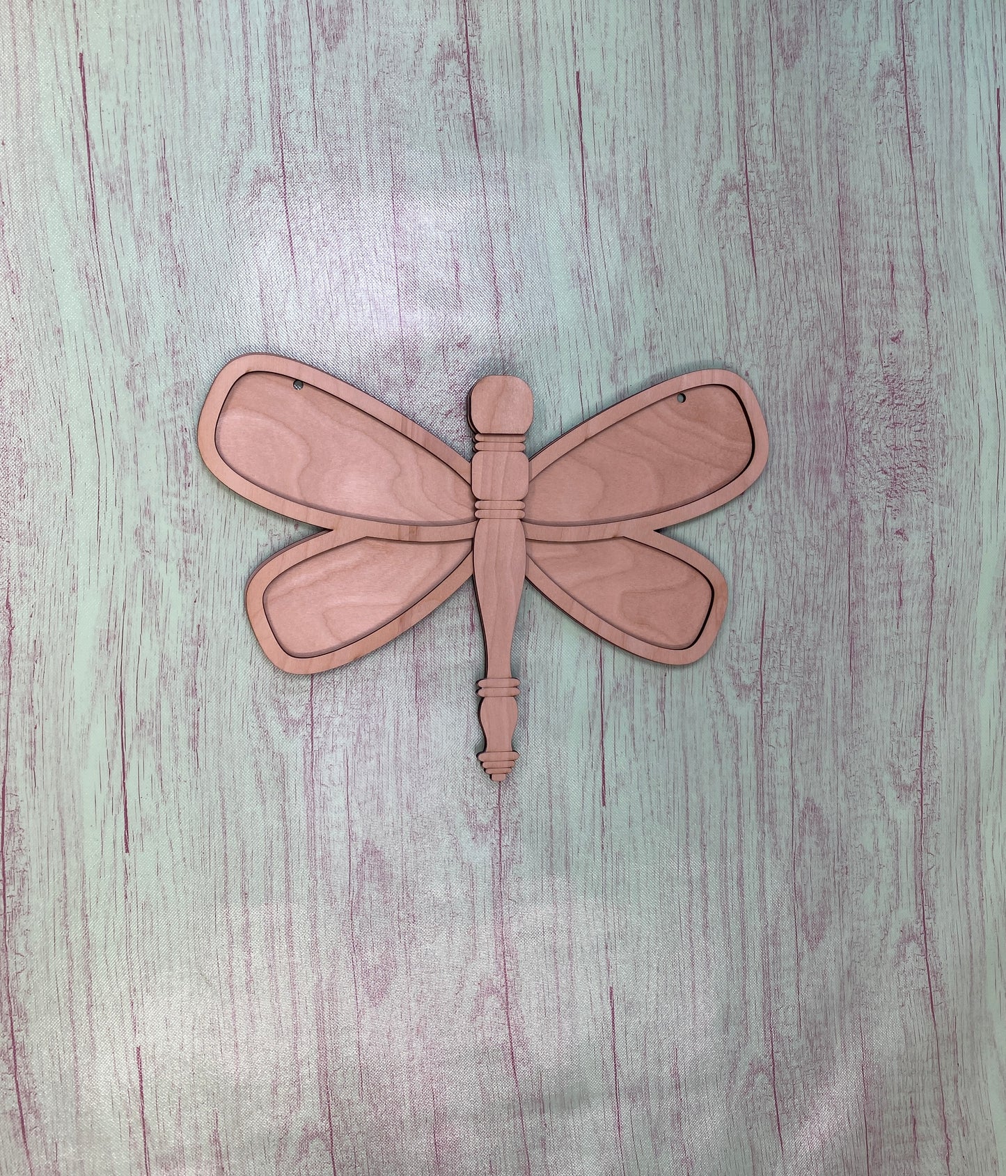 Spindle Dragonfly Laser Cut / Engraved Wooden Blank