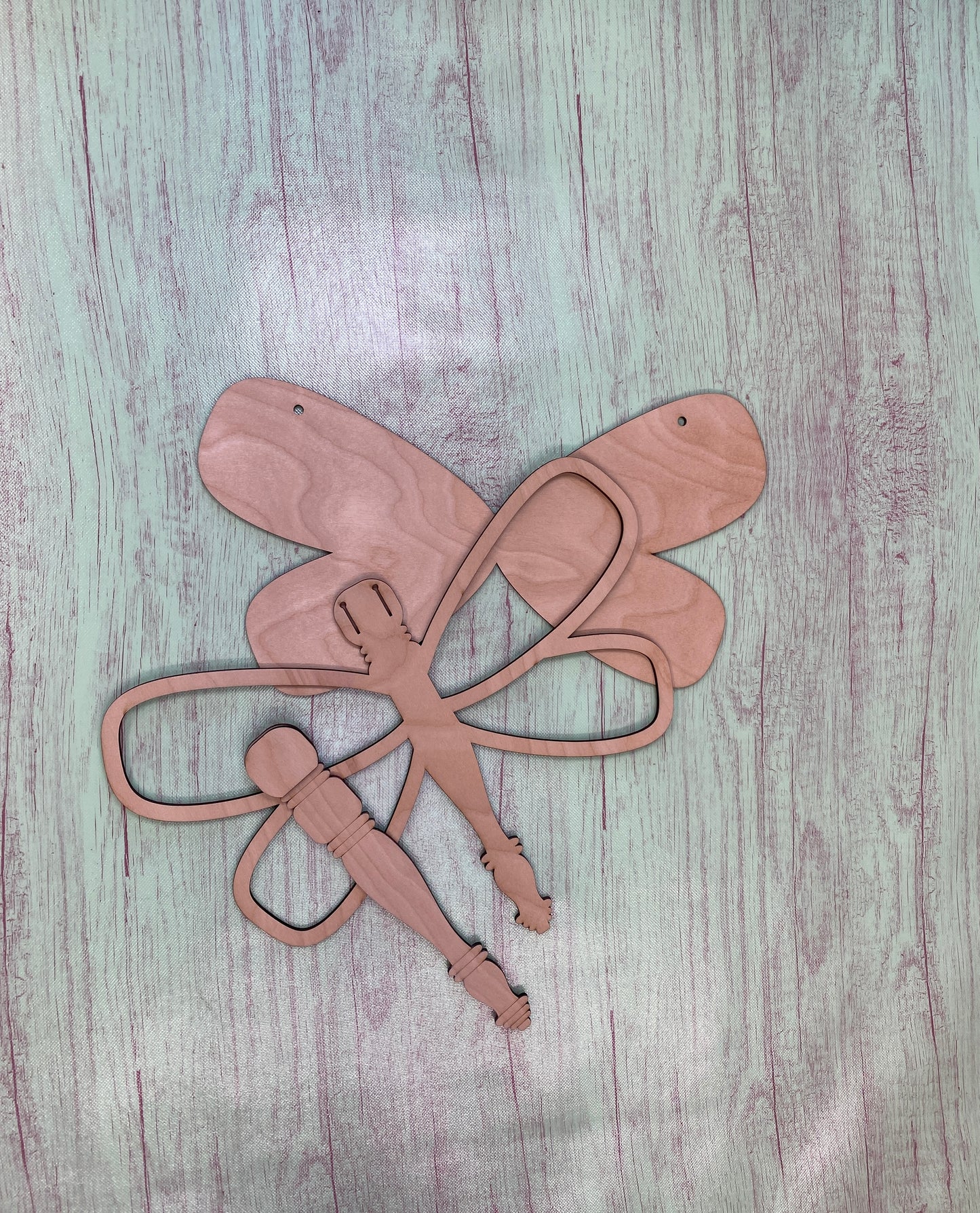 Spindle Dragonfly Laser Cut / Engraved Wooden Blank