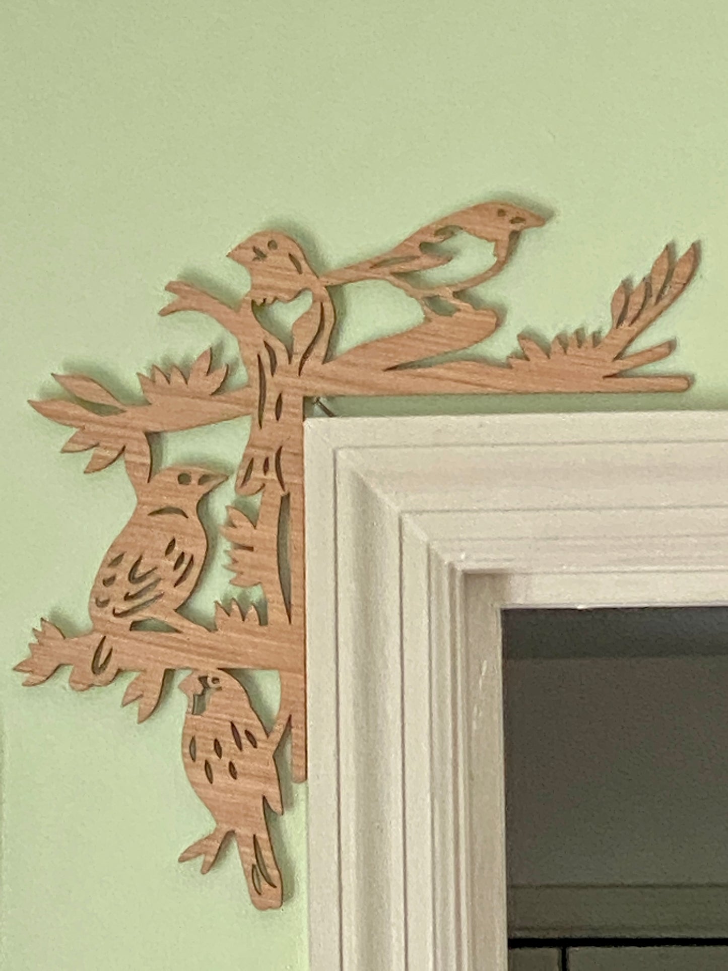 Bird Theme Doorframe Corner Accent Laser Cut Out Blank