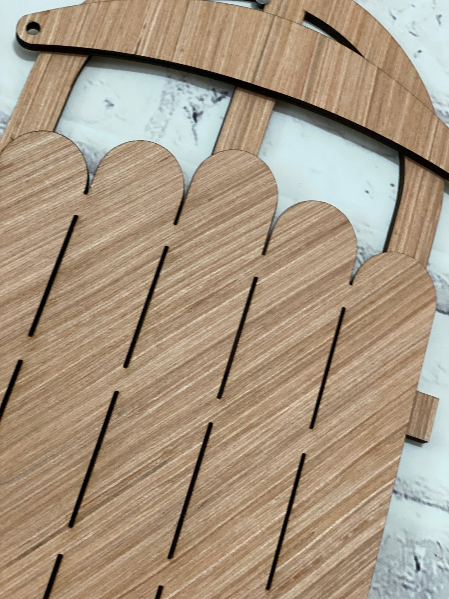 Winter Sled Door Hanger Laser Cut Out Blank