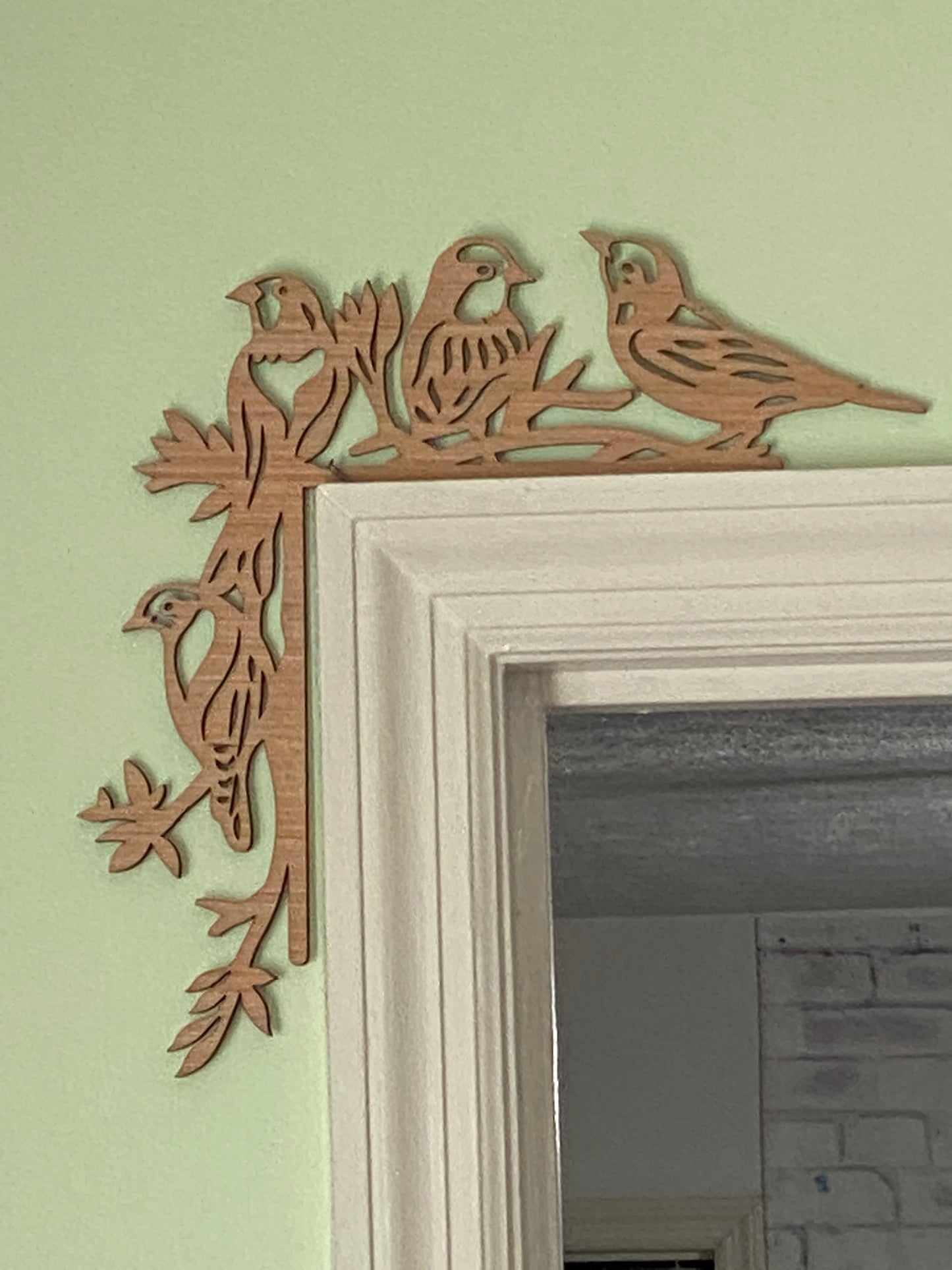 Bird Theme Doorframe Corner Accent Laser Cut Out Blank