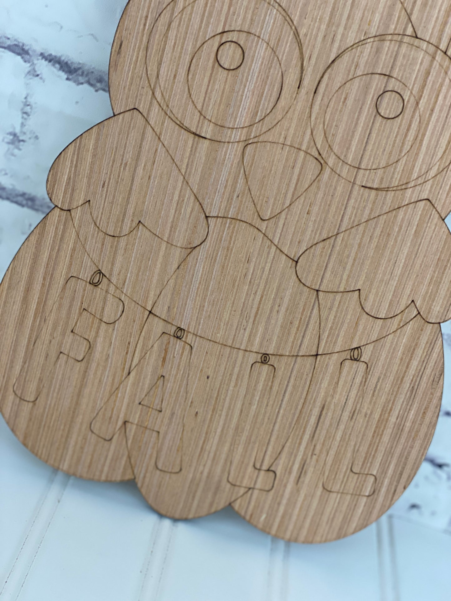 Pumpkin with Owl Door Hanger Laser Cut / Engraved Wooden Blank