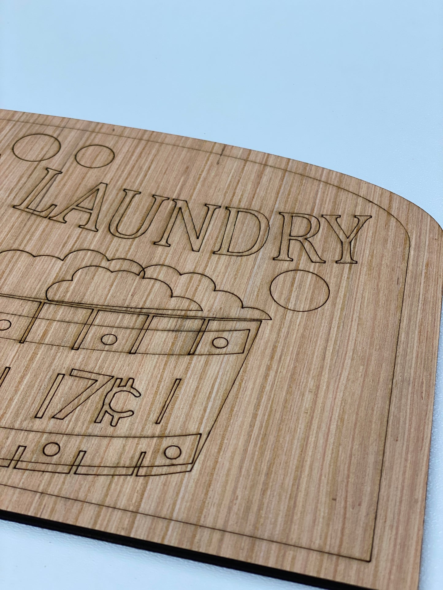 Laundry Soap and Water Sign Laser Cut / Engraved Wooden Blank