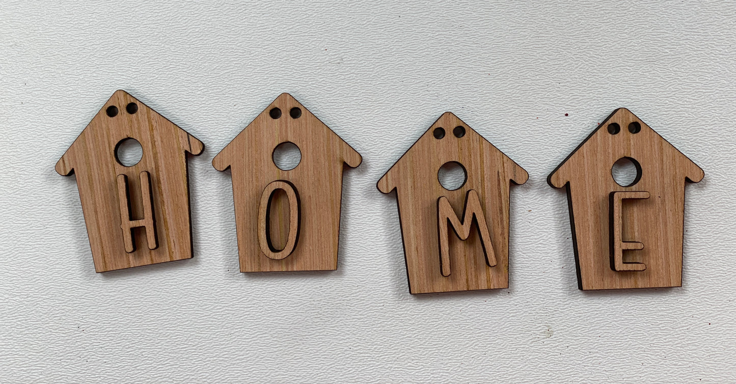 Bird Themed Tiered Tray Set Laser Cut Blank for DIY Project