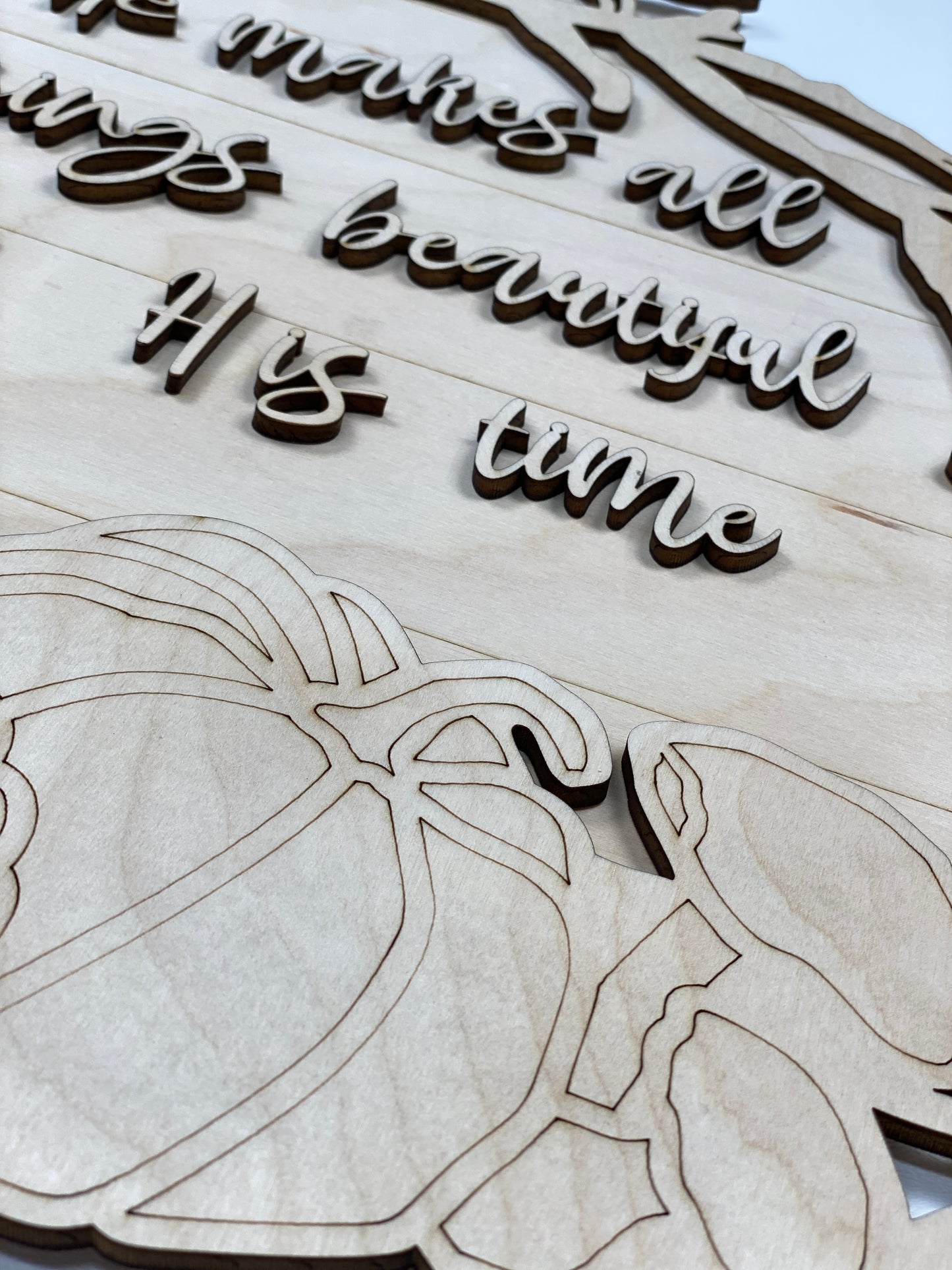 He Makes All Things New 3D Door Hanger Laser Cut / Engraved Wooden Blank