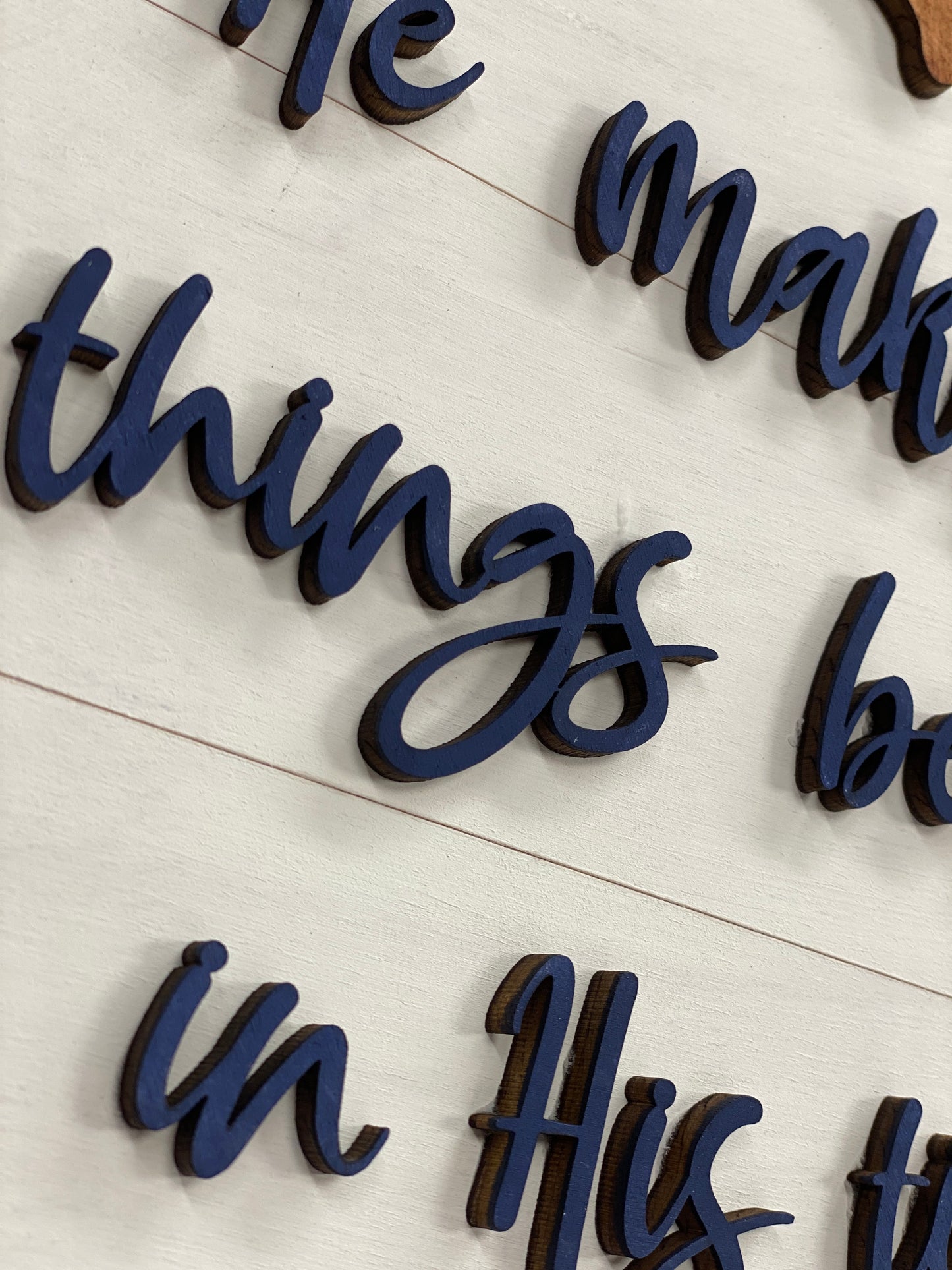 He Makes All Things New 3D Door Hanger Laser Cut / Engraved Wooden Blank