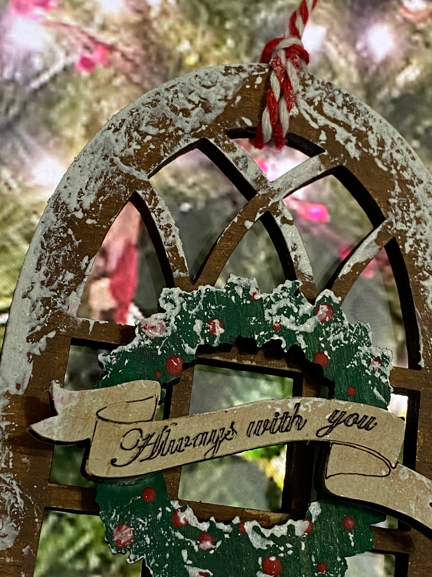 Cardinal Christmas Ornament Laser Cut / Engraved Wooden Blank Ornament