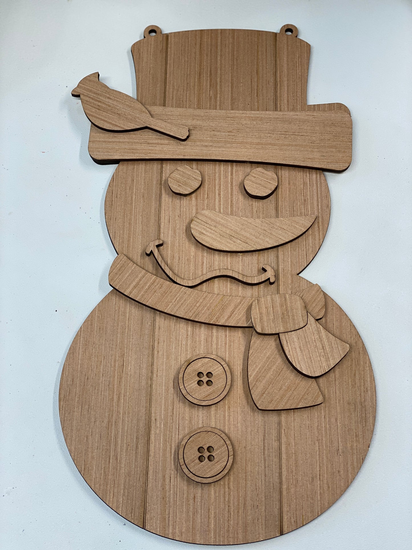 Rustic Snowman Door Hanger Laser Cut Out Blank