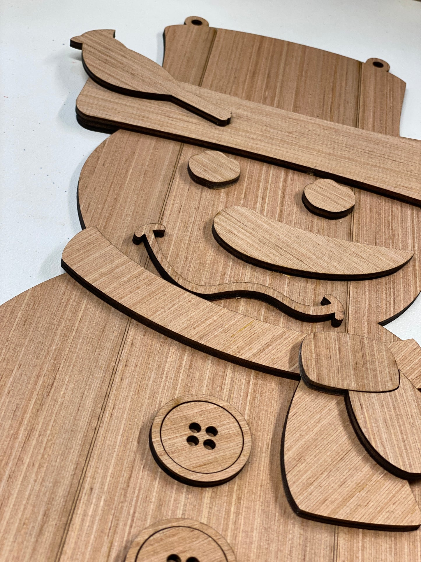 Rustic Snowman Door Hanger Laser Cut Out Blank