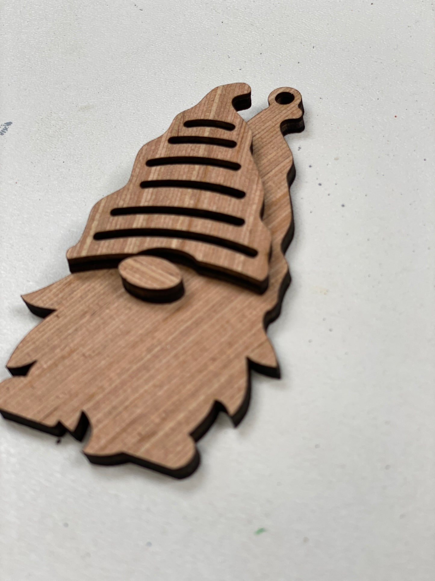 Gnome Christmas Ornaments Laser Cut / Engraved Wooden Blank Ornament