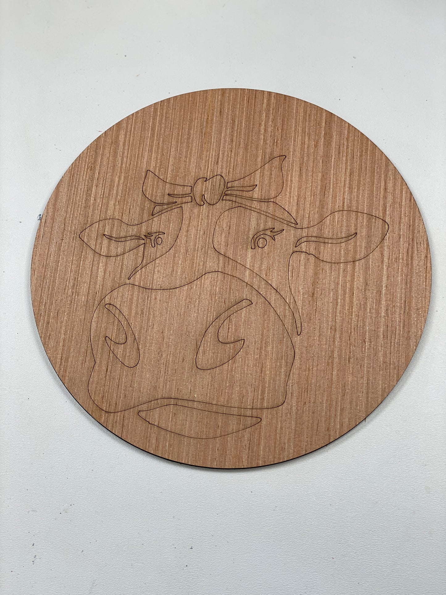 Cow Face Door Hanger Laser Cut Blank for DIY Project