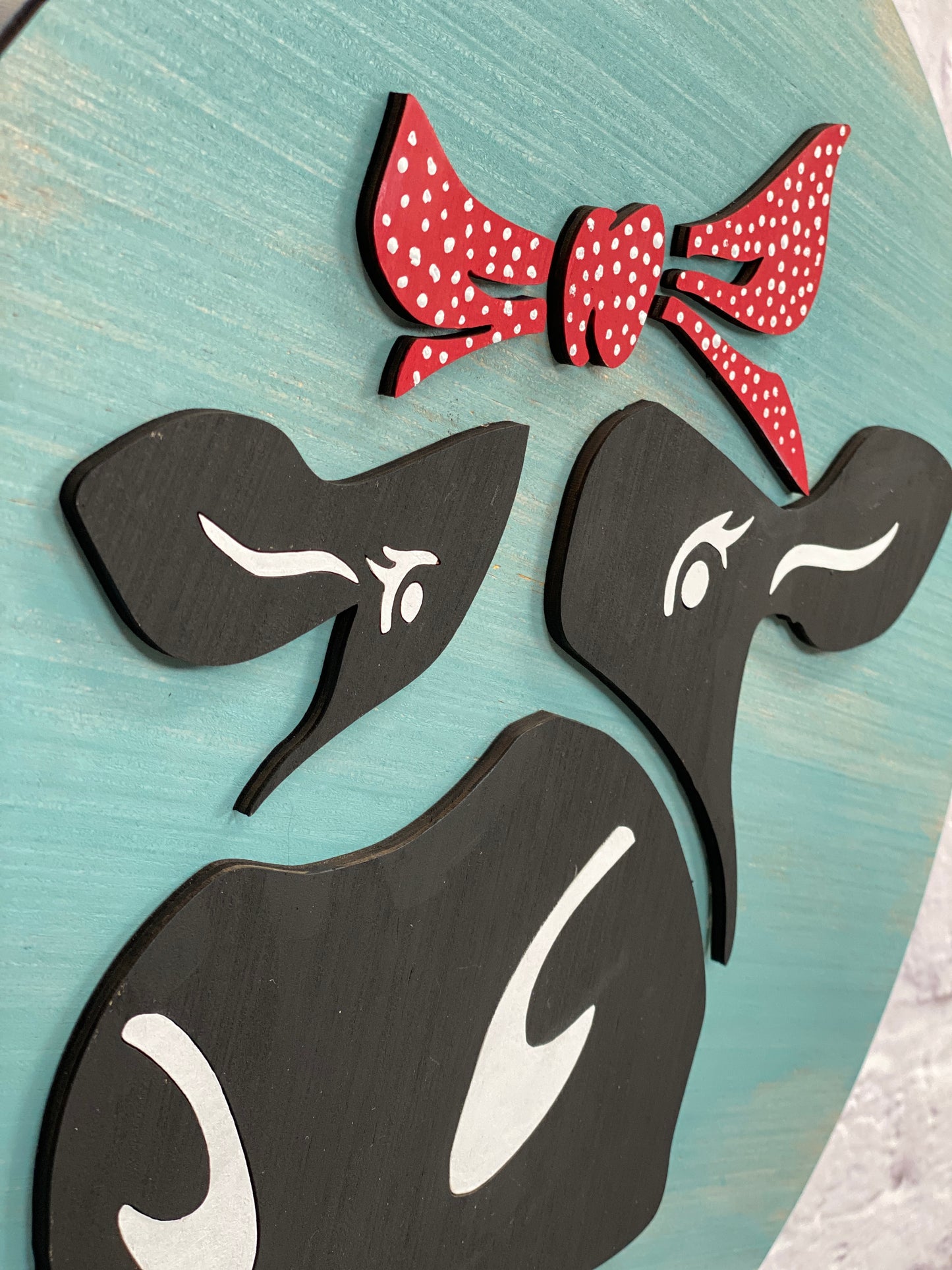 Cow Face Door Hanger Laser Cut Blank for DIY Project