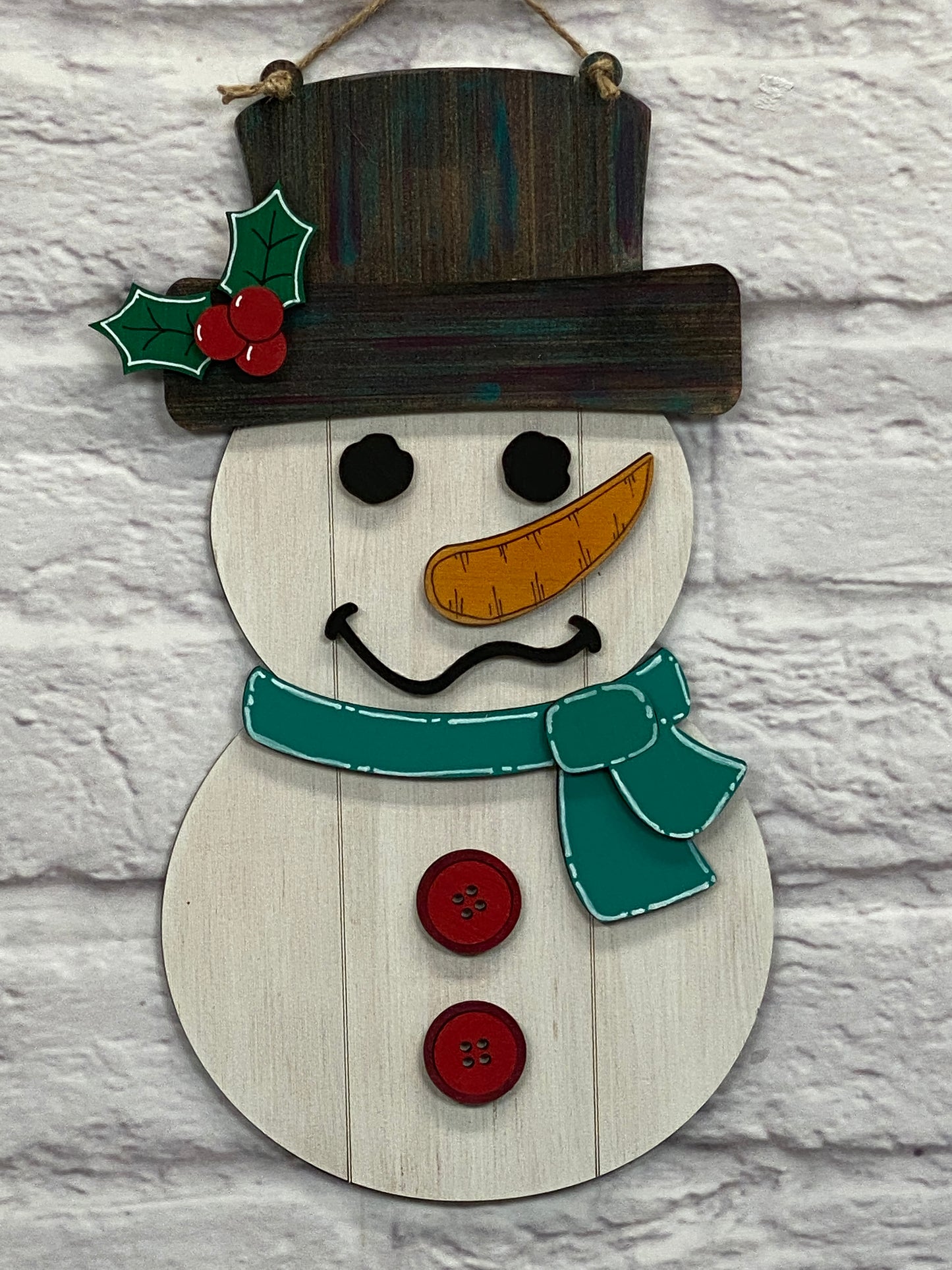 Rustic Snowman Door Hanger Laser Cut Out Blank