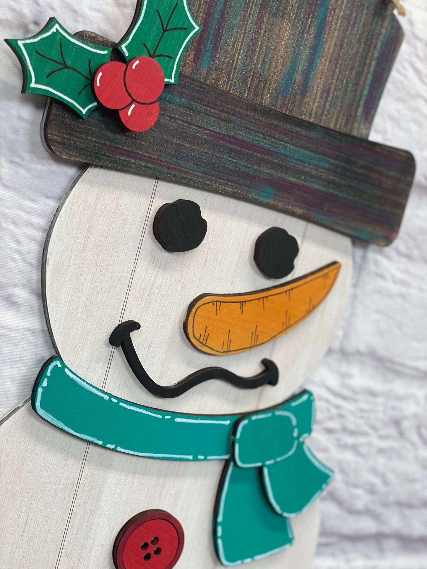Rustic Snowman Door Hanger Laser Cut Out Blank