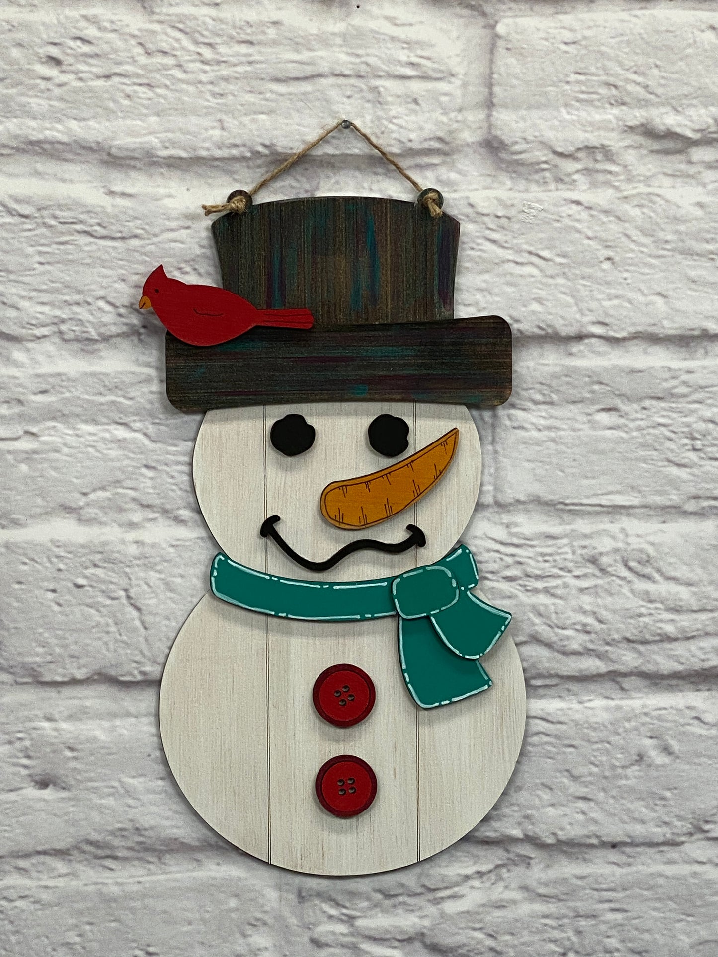 Rustic Snowman Door Hanger Laser Cut Out Blank