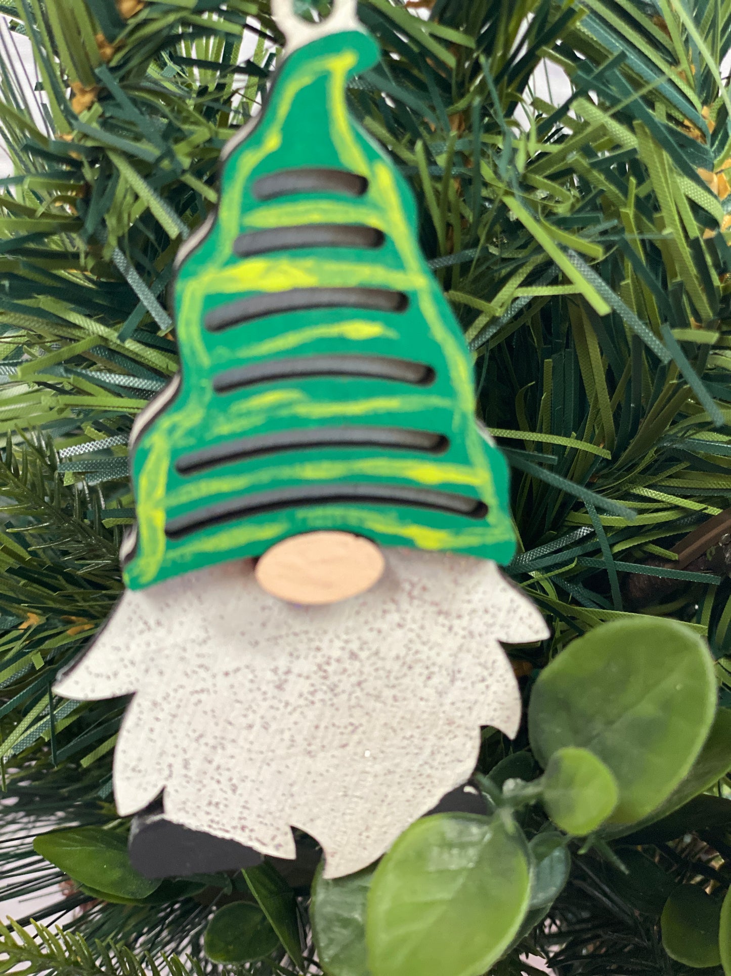Gnome Christmas Ornaments Laser Cut / Engraved Wooden Blank Ornament