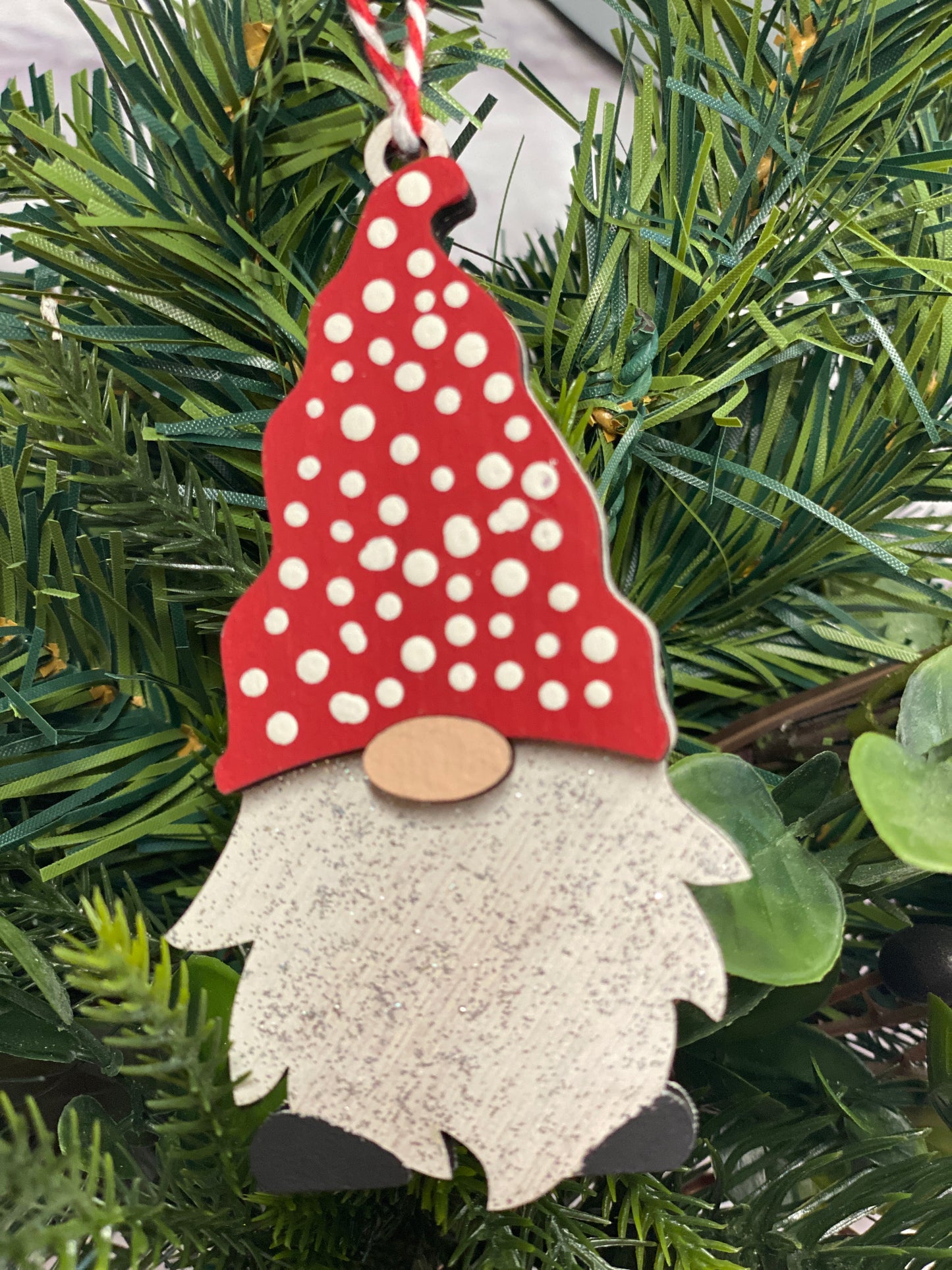 Gnome Christmas Ornaments Laser Cut / Engraved Wooden Blank Ornament