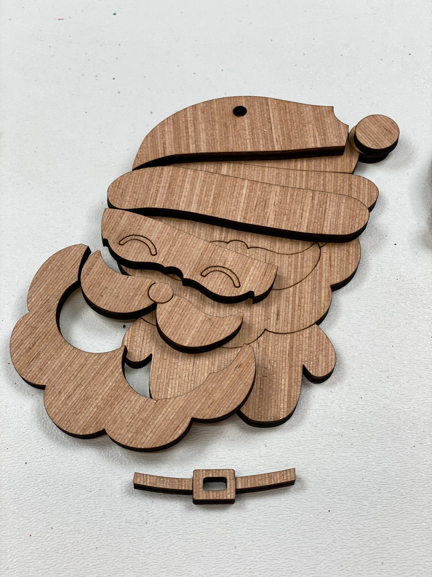 Mr and Mrs Santa Claus Christmas Ornaments Laser Cut / Engraved Wooden Blank Ornament