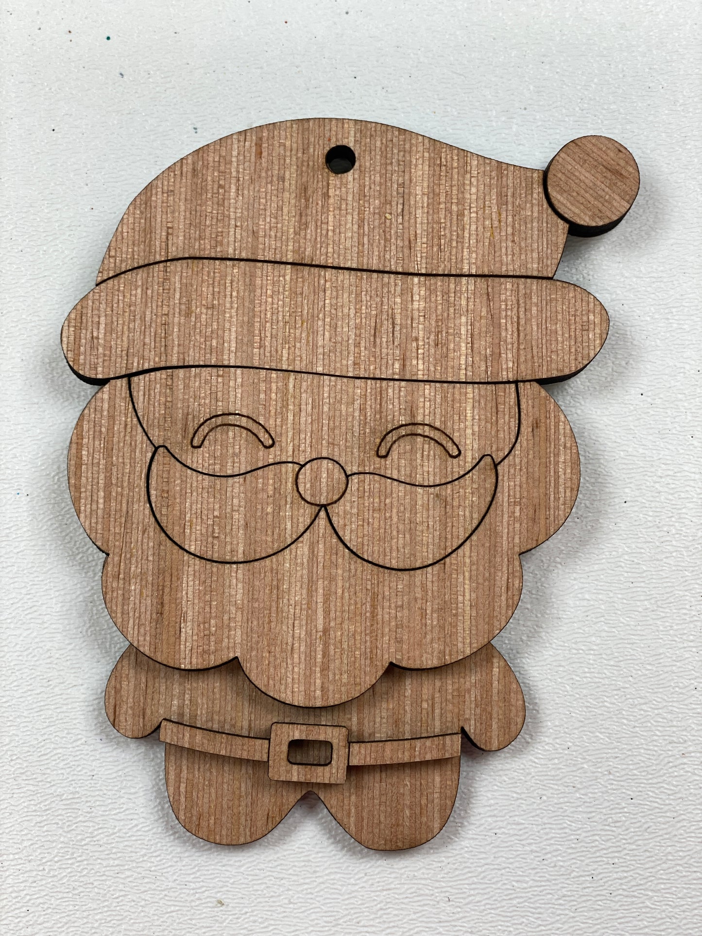 Mr and Mrs Santa Claus Christmas Ornaments Laser Cut / Engraved Wooden Blank Ornament