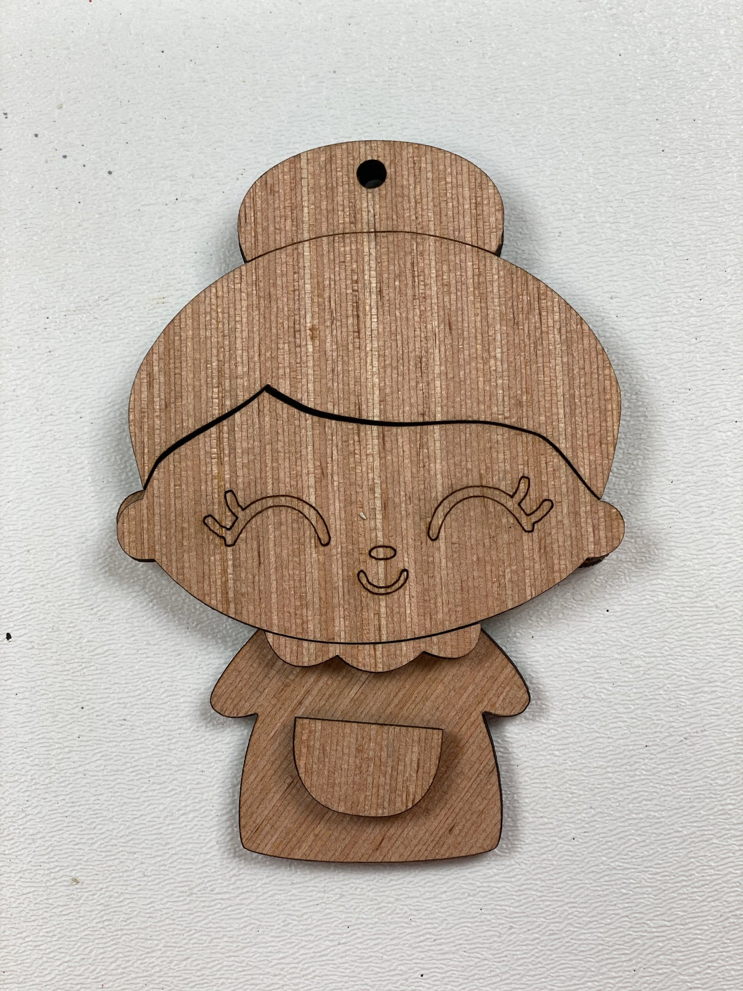 Mr and Mrs Santa Claus Christmas Ornaments Laser Cut / Engraved Wooden Blank Ornament