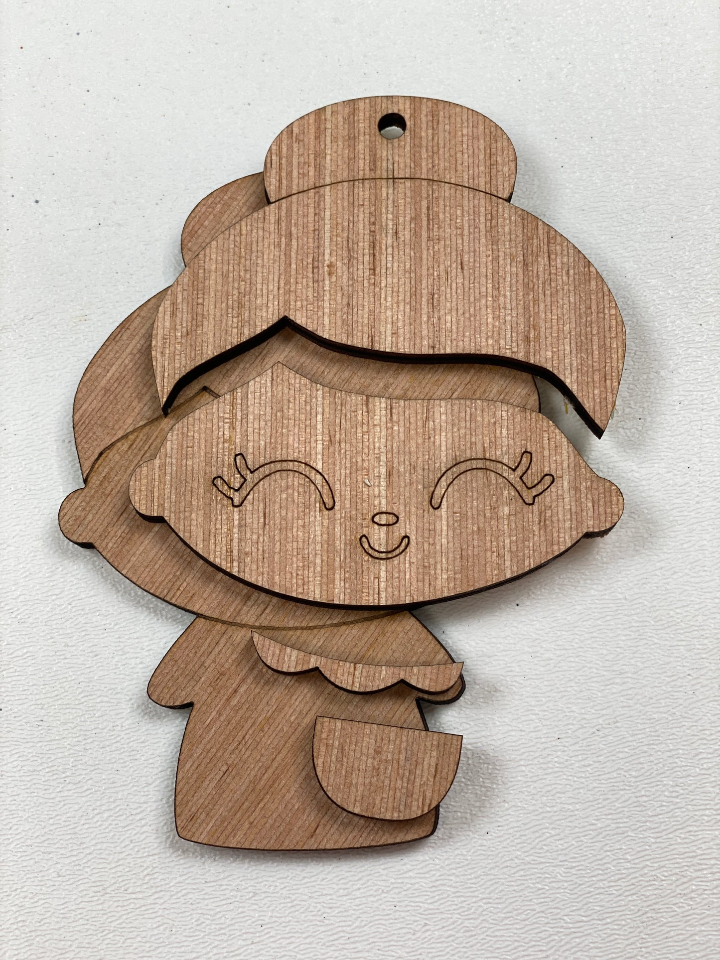 Mr and Mrs Santa Claus Christmas Ornaments Laser Cut / Engraved Wooden Blank Ornament