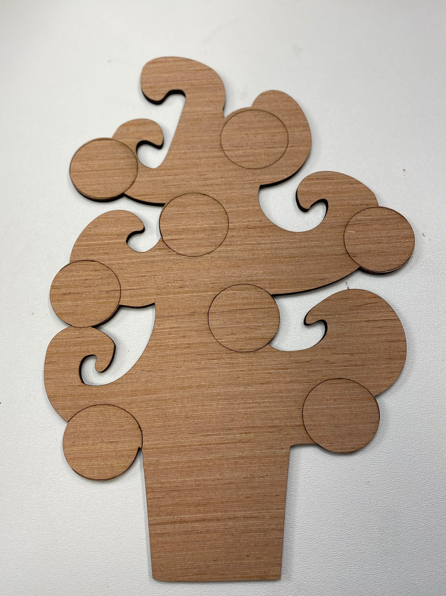 Whimsical Christmas Tree Door Hanger Laser Cut Out Blank