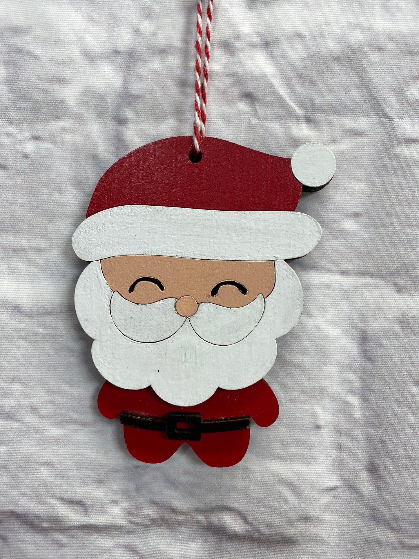 Mr and Mrs Santa Claus Christmas Ornaments Laser Cut / Engraved Wooden Blank Ornament