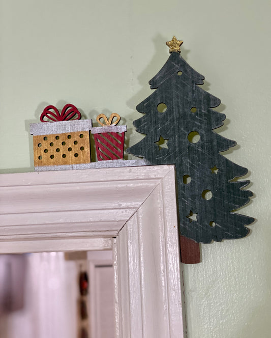 Christmas Themes Doorframe Corner Accent Christmas Holiday Decor Gift