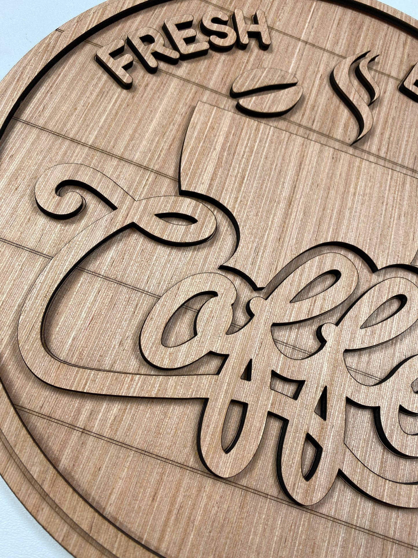 Freshed Brewed Coffee Door Hanger Laser Cut Blank for DIY Project